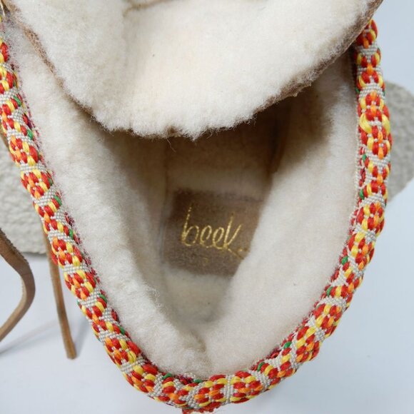 Beek Alpine Swift Ankle Boots Lace up Bootie Size 7 Suede Shearling Brown NEW - Picture 13 of 15